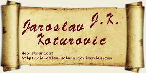 Jaroslav Koturović vizit kartica